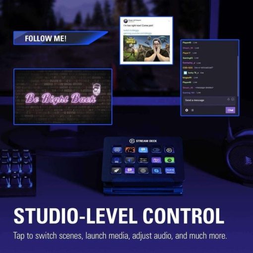 Elgato Stream Deck – Live Content Creation Controller with 15 Customizable LCD Keys, Adjustable Stand, for Windows 10 and macOS 10.11 or later - Image 4
