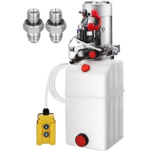 Double Acting Hydraulic Pump for Dump Trailers Kit – 12VDC – 6 Quart Reservoir