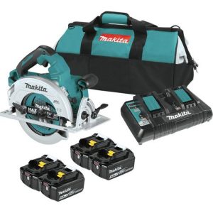 Makita 18V X2 LXT Lithium-Ion (36V) Brushless Cordless 7-1/4 in. Circular Saw Kit with 4 Batteries (5.0Ah) - XSH06PT1