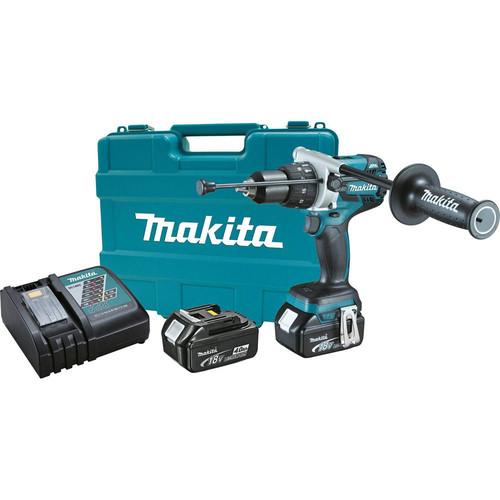 Factory Reconditioned Makita 18V LXT Lithium-Ion Brushless 1/2 in. Cordless Hammer Drill Driver Kit (4 Ah) - XPH07M-R