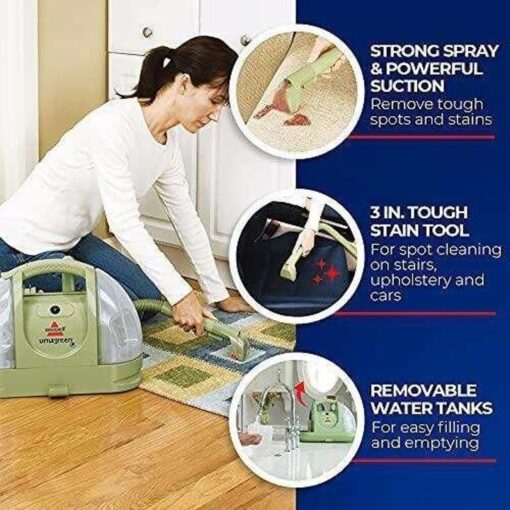 Multi-Purpose Portable Carpet and Upholstery Cleaner, 1400B, Green - Image 6