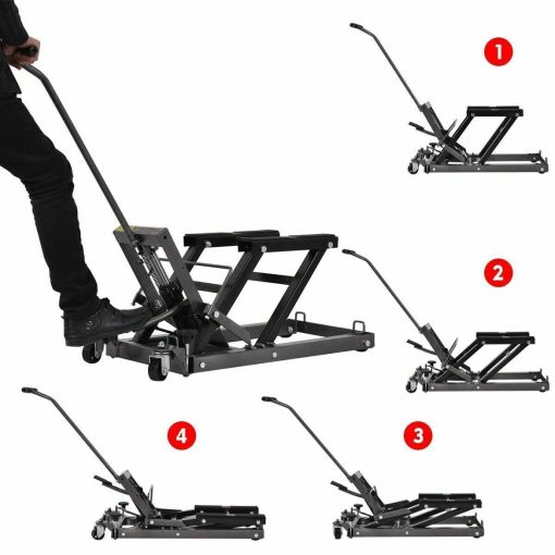 IRONMAX Motorcycle ATV Jack Lift Stand Quad Dirt Street Bike Hoist 1500 Lbs New - Image 5