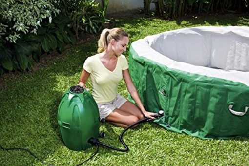 Coleman SaluSpa Inflatable Hot Tub Spa, Green & White - Image 4
