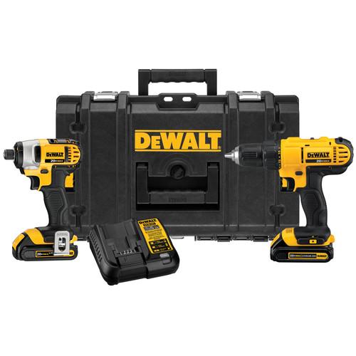 Factory Reconditioned DEWALT 20V MAX Cordless Lithium-Ion Drill Driver and Impact Driver Combo Kit with ToughSystem - DCKTS240C2R