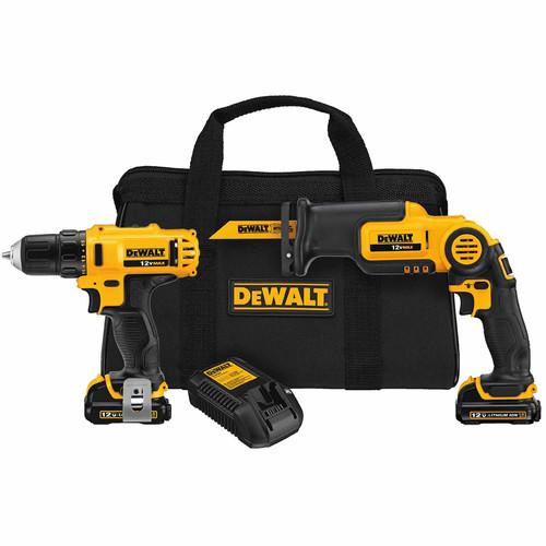 Factory Reconditioned DEWALT 12V MAX Lithium-Ion 3/8 in. Drill Driver & Reciprocating Saw Combo Kit - DCK212S2R