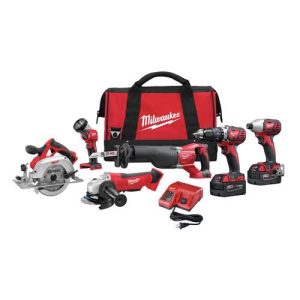 Milwaukee 2696-26 M18 18V Cordless Lithium-Ion 6-Tool Combo Kit