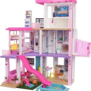 Barbie DreamHouse (3.75-ft) Dollhouse with Pool, Slide, Elevator, Lights & Sounds, New for 2021