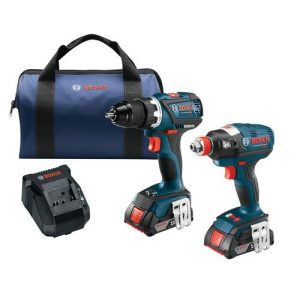 Bosch 18V 2.0 Ah Cordless Lithium-Ion EC Brushless Impact Driver and Drill Driver Combo Kit - CLPK238-181