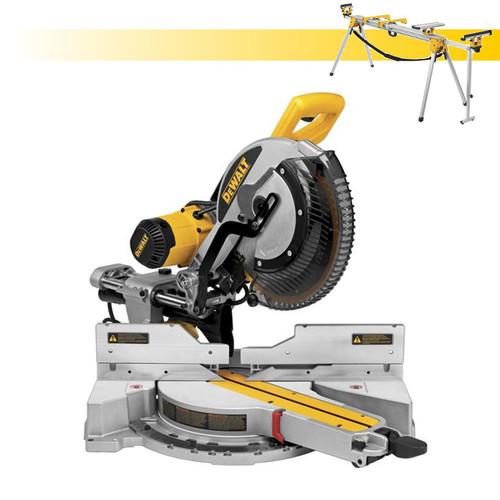 DEWALT 12 in. Double Bevel Sliding Compound Miter Saw with Heavy-Duty Miter Saw Stand - DWS780-SEPT15-BNDL1